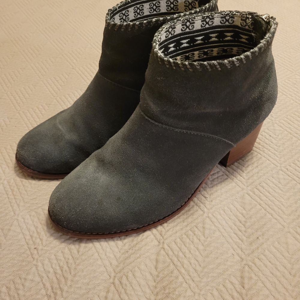 Toms Charcoal Ankle Booties